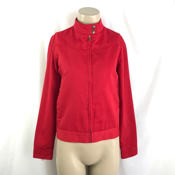 Wet Seal Jackets & Blazers - 🚫SOLD🚫 Red Racer Style Sleek Zip-Up Jacket w/